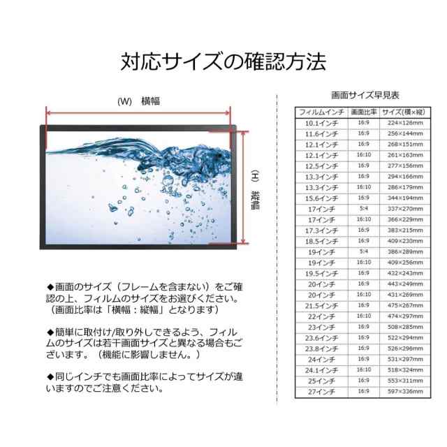 23.6インチ 16:9 プライバシーフィルター ブルーライトカット紫外線