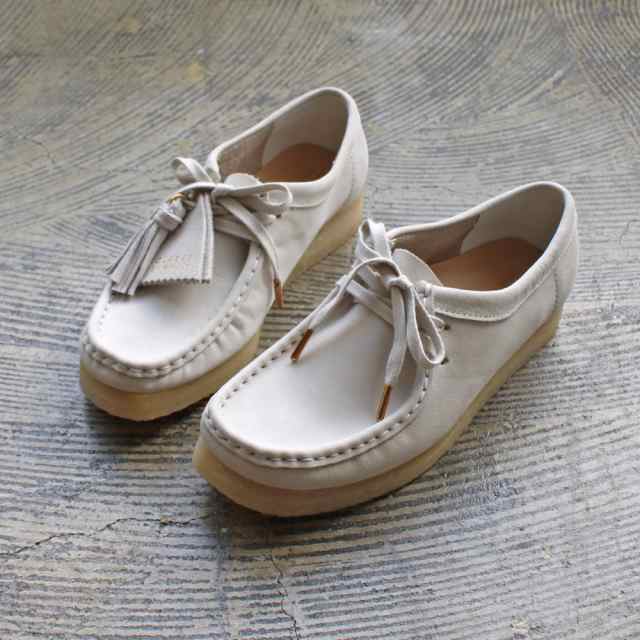 クラークス Clarks レディース ワラビー Wallabee WHITE NUBUCK