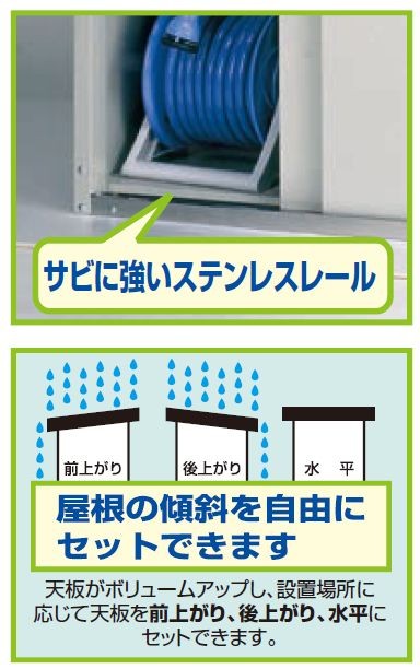 グリーンライフ 家庭用収納庫HMGシリーズ HMG-910 外寸：(幅)92.0×(奥行)52.0×(高さ)100cm_2
