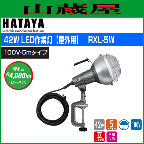ハタヤリミテッド [HATAYA] 42W LED作業灯[屋外用] RXL-5W