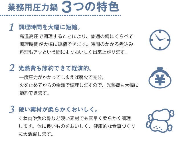 圧力鍋 北陸アルミ 業務用圧力鍋(テコ式) 15L 最大炊量 2.0升 底厚 7.0mm 深さ 162mm たくさんの量を一度に作れる大容量の圧力鍋 [日本製]_2