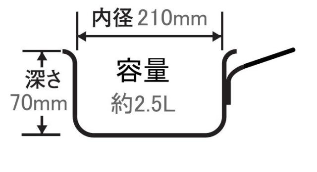 片手鍋 北陸アルミ プロマイスター IH浅型片手鍋 21cm 内径 210mm 深さ 120mm 容量 4.0L 底厚 3.0mm 使いやすさと優れた耐久性の業務用マイスターIHシリーズ [日本製]_1
