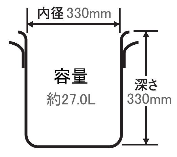 寸胴鍋 北陸アルミ プロマイスター IH寸胴鍋 33cm 内径 330mm 深さ 330mm 容量 27.0L 底厚 4.0mm 使いやすさと優れた耐久性の業務用マイスターIHシリーズ [日本製]_1