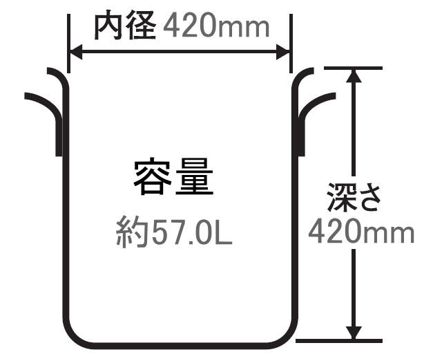 寸胴鍋 北陸アルミ プロマイスター IH寸胴鍋 42cm 内径 420mm 深さ 420mm 容量 57.0L 底厚 5.0mm 使いやすさと優れた耐久性の業務用マイスターIHシリーズ [日本製]_1