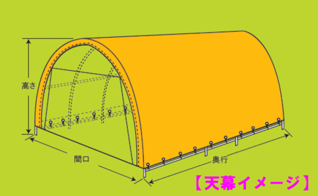 3056U B兼用 替えシート 天幕 SB [南栄工業 ナンエイ パイプ倉庫] - 4