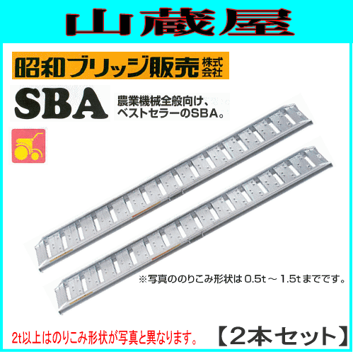 アルミブリッジ 昭和ブリッジ アルミブリッジ SBA-180-25-0.5(1セット2本) 小型・中型建機用・農業機械用 ゴムシュー・ホイール用 最大積の通販は