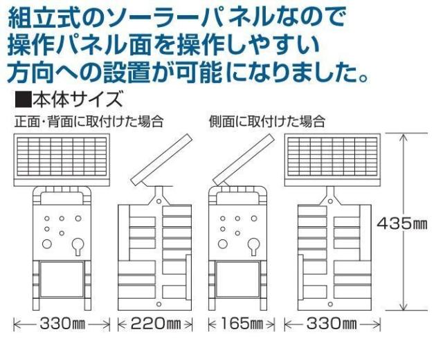 末松電子 ミニゲッター 電気牧柵器用資材 バッテリー ソーラータイプ 末松電子 ミニゲッター 電気牧柵器用資材 バッテリー ソーラー