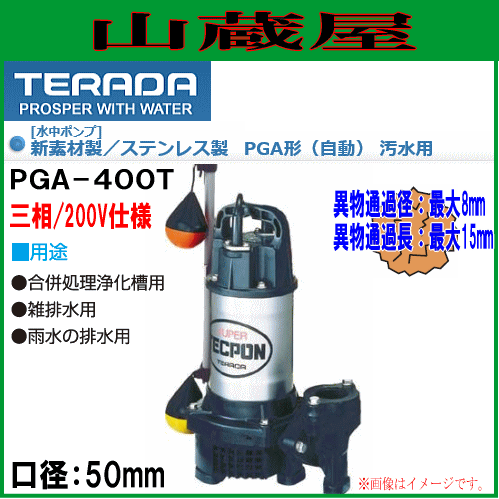 寺田 汚水用水中ポンプ 自動 50Hｚ PGA250 :20231104034748-00210:未来