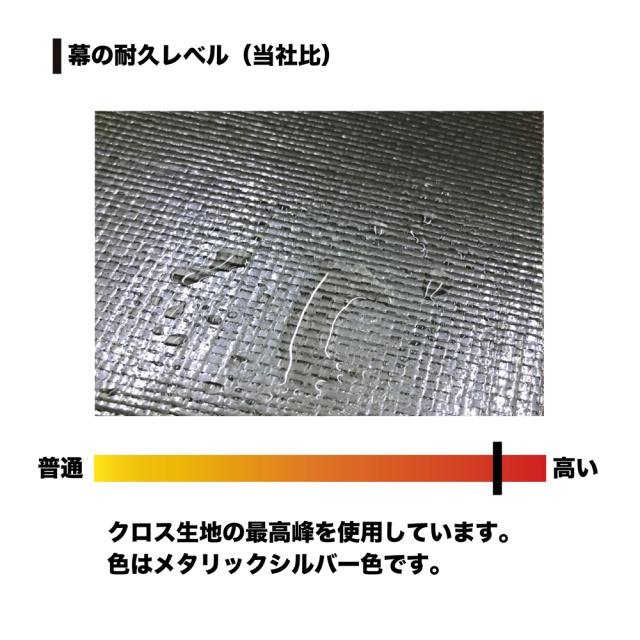 南栄工業 パイプ車庫 2748BMSV 中型BOX車用 ベース式 生地:MSV[メタリックシルバー]間口:約2.7m/奥行:約4.8m/高:約2.45m_6