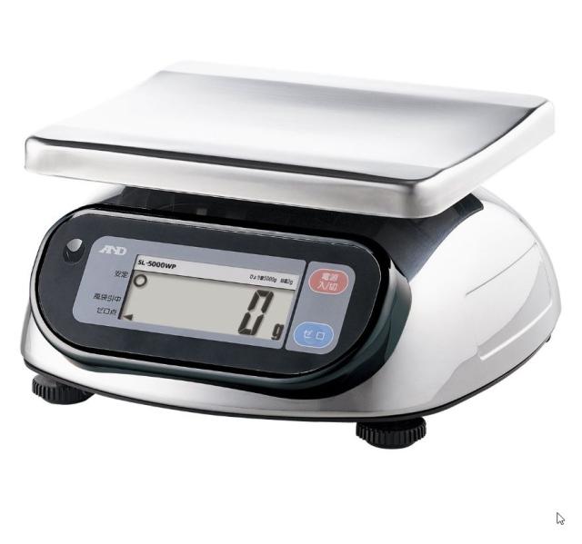 A&amp;D (エー・アンド・デイ)  防塵・防水デジタルはかり SL-5000WP ひょう量 5000g 検定なし_1