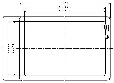 角型容器 ダイライト R型角型容器 300L RL-300(40A排水栓付) 1個 肉厚、丈夫で長持ち  外寸：(長さ)1305×(幅)920×(高さ)410mm カラー：の通販はau PAY マーケット - 山蔵屋 | au PAY マーケット－通販サイト