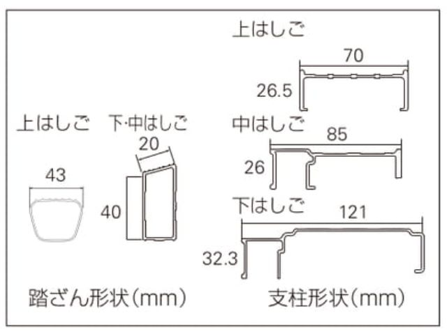 3連はしご 長谷川工業 [3連はしご] HD3 アルミサヤ管式3連はしご HD3-58b 全長 5.78m 縮長 2.46m サヤ管構造 最大使用質量 100kg_4