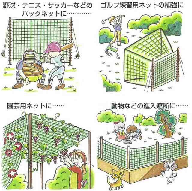 アイデアネット 3m×5m 目合：角25mm 多目的に使えるネット 南栄工業の