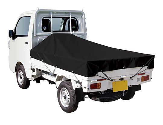 SK11 軽トラックシートNEO BK ブラック 約1.9×2.15m 山張り