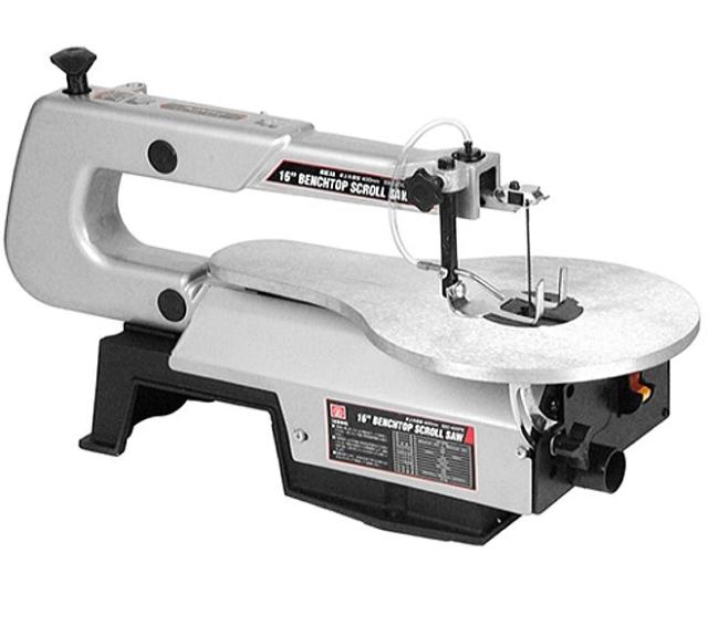 SK11 卓上糸鋸盤400mm SSC-400PE フトコロ寸法400mm エアーブロー機能付きでスミ線が見やすくテーブルが45度傾斜するため斜めの切断可能_1