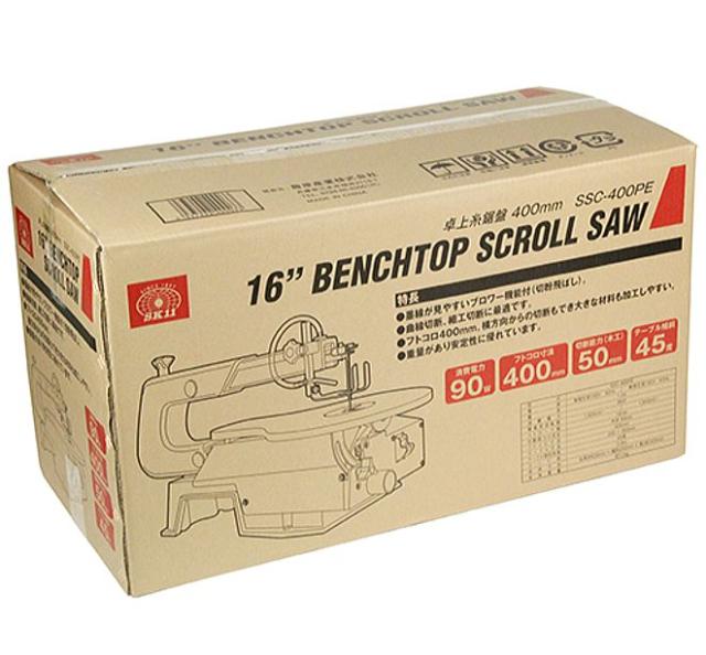 SK11 卓上糸鋸盤400mm SSC-400PE フトコロ寸法400mm エアー