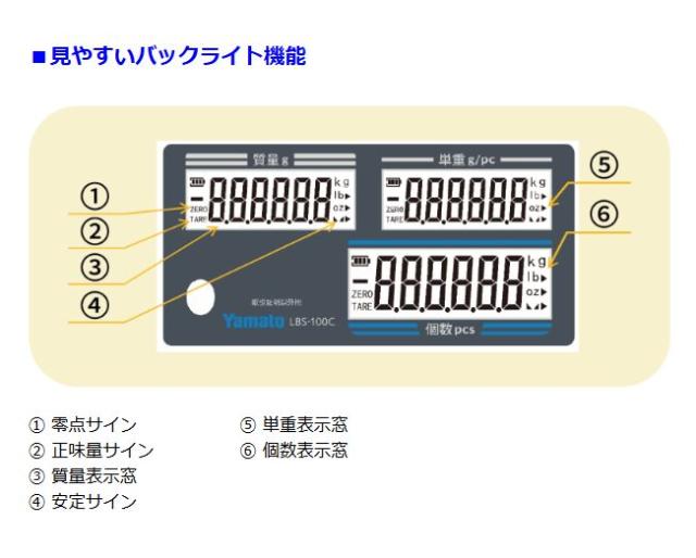 大和製衡(ヤマト) デジタル計数はかり LBS-100C-6 検定なし ひょう量:6.0kg 目量:0.2g_7