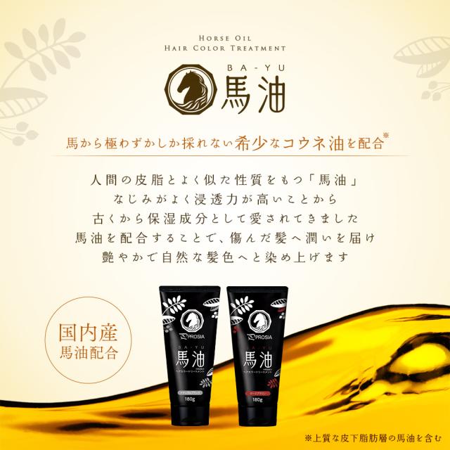 正規品】馬油ヘアカラートリートメント ナチュラルブラック/ダーク
