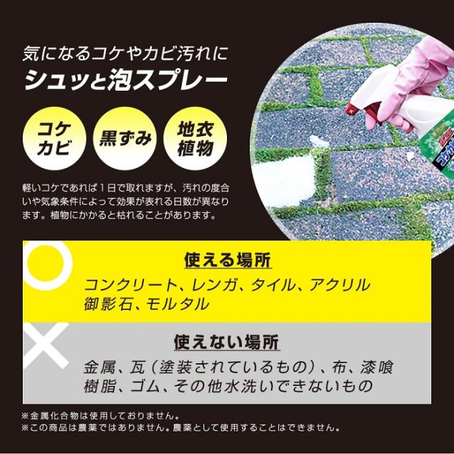 業務用 コケ カビ取りスプレー 480ml 中性 外壁 コンクリート ベランダ