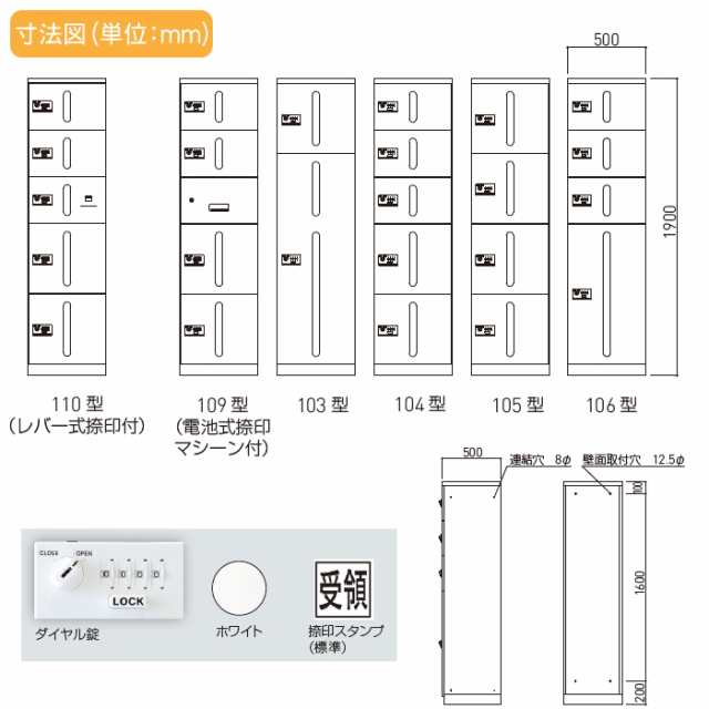 ■ポスト 神栄ホームクリエイト(旧新協和) 集合住宅 【カーゴボックス（ダイヤル錠式） SK-CBX-106-WC 106型 ホワイト】 ※郵便ポスト 郵便受け マンション アパートの通販は