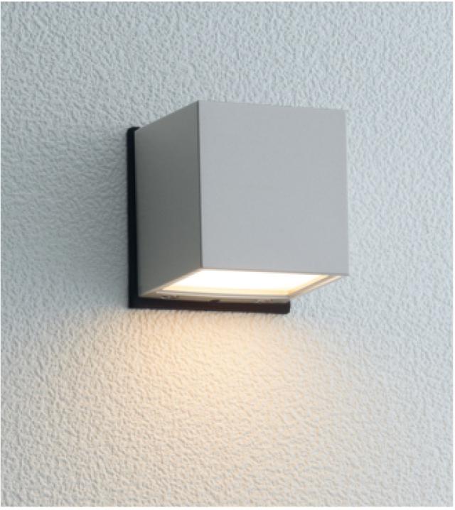 ユニソン（unison) エクステリア 屋外 照明 ライト  12V照明 表札灯 【エコルトウォールライト キューブライト シルバー EA0101712】 エコルトウォールライトの通販は 11,858円