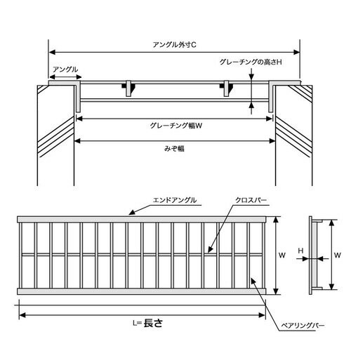 駐車場 側溝 U字溝用 法山本店 U字溝用グレーチング【HGU-300-19 適用