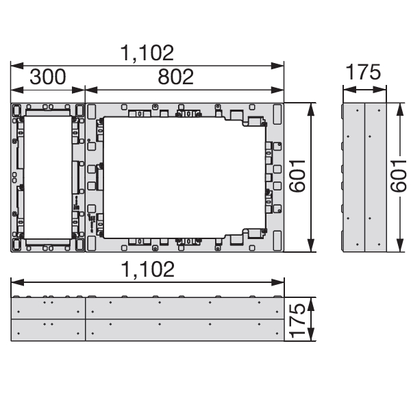 キッチンステップ JOTO 【ハウスステップアジャスター2段 CUB-8060-H2】 601×1,102×175mm 勝手口 収納 ステップ 階段 送料無料 城東テクノ_1