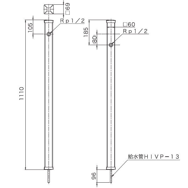 水栓柱 立水栓 ミズタニバルブ PropPlop 【二口水栓柱 プロップ