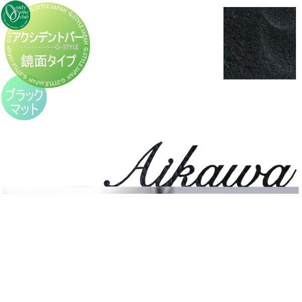 表札 アイアン レトロ アンティーク オンリーワンクラブ オンリーワンエクステリア 【アクシデントバー 鏡面タイプ ブラックマット】 アイアン その他の形
