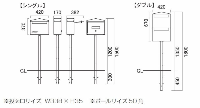 郵便ポスト オンリーワンクラブ 【ポスト ノーラン ダブル ネイビー