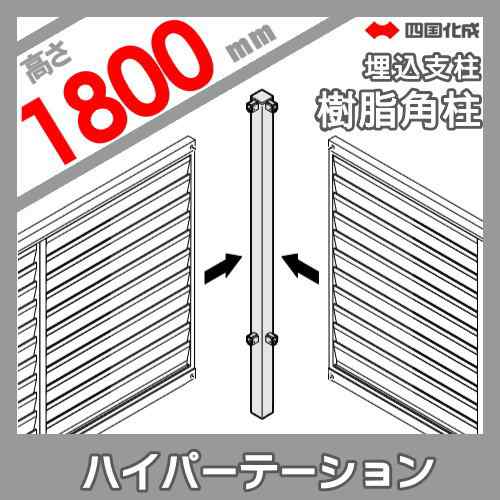 アルミフェンス 四国化成 ハイパーテーション 【GM1型 埋込支柱用 角柱