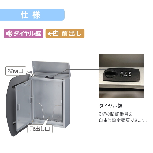 郵便ポスト トーシンコーポレーション TOSHIN ポスト【キットポロ ブラウン】 ※オシャレ おしゃれ お洒落 デザイン 壁付けポスト 壁掛けポスト 郵便ポスト 郵便受け_2