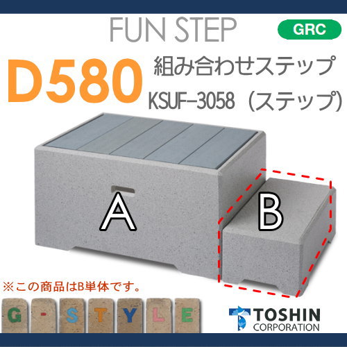 ステップ ガーデニング TOSHIN 【ファンステップ KSUF-3058（ステップ）】 勝手口・はき出し 組み合わせ 庭まわり トーシンコーポレーション
