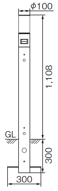 ユニソン（unison) エクステリア 屋外 照明 ライト 【PHOSY ポージィ ガーデンライト UNDWP-38634Y】  ポージィポールライト シルバー   人感センサ内蔵（ON/OFFタイプ[2] ）
