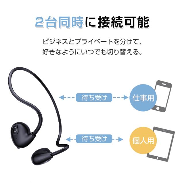 骨伝導イヤホン Bluetooth 5.3 ブルートゥースイヤホン 耳掛け式 最大