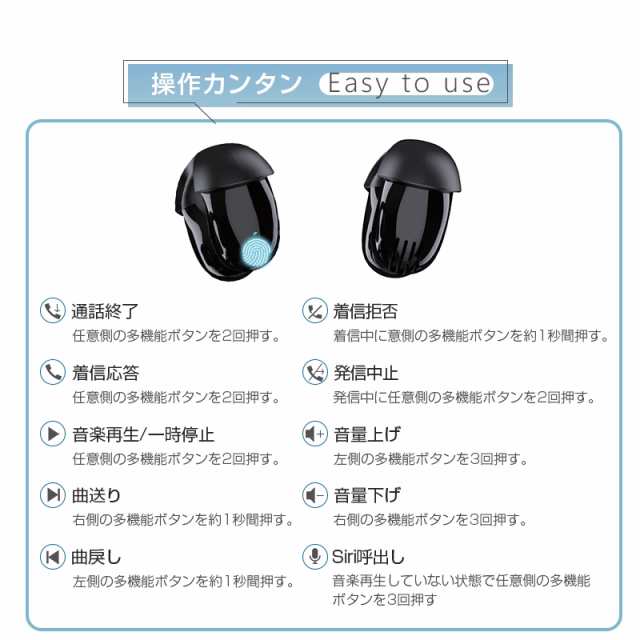 ワイヤレスイヤホンbluetooth5.3 瞬時接続 多機能タッチ操作