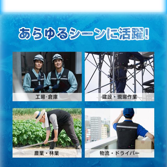 【予約販売限定 50％OFF】 [6/20発送] 水冷服 冷却ベスト 半導体冷却ユニット付き ファン付きじゃない ペルチェ冷却 水循環 USB給電式 モバイルバッテリー対応 保冷剤・アイスパック付属 給水式 繰り返し使える 無袖 調節ベルト 反射テープ付き 【PL保険加入済み製品・安心】_11