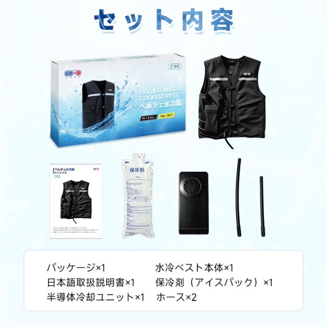 【予約販売限定 50％OFF】 [6/20発送] 水冷服 冷却ベスト 半導体冷却ユニット付き ファン付きじゃない ペルチェ冷却 水循環 USB給電式 モバイルバッテリー対応 保冷剤・アイスパック付属 給水式 繰り返し使える 無袖 調節ベルト 反射テープ付き 【PL保険加入済み製品・安心】_14
