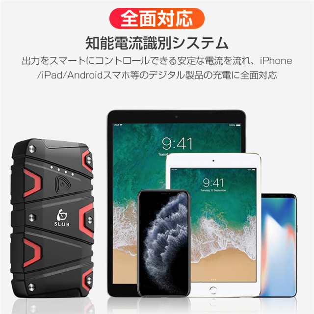 ジャンプスターター 2つusb出力 同時充電 低温起動 スマホ急速充電器 ブースターケーブル Ledフラッシュライト エンジンスターター 防水の通販はau Pay マーケット 愛度ショップ