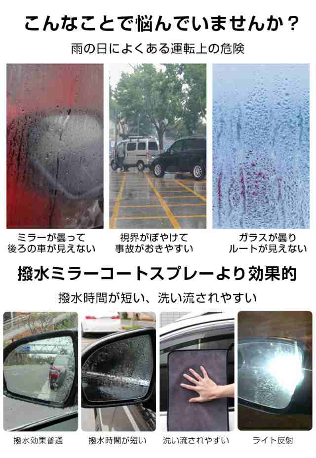 サイドミラーフィルム 2枚入り カーバックミラー防水フィルム 車用 撥水 曇り止め 防眩フィルム 雨除け プロテクションフィルムの通販はau Pay マーケット 愛度ショップ