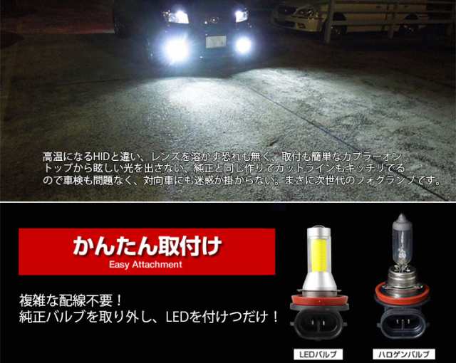 入学 入職におすすめ 2本 Ledフォグランプ イエロー Ledライト トラック 用品 H3 H8 H9 H11 H16 Hb4 24v 黄色 無極性 Led フォグ トラの通販はau Pay マーケット Life Corner