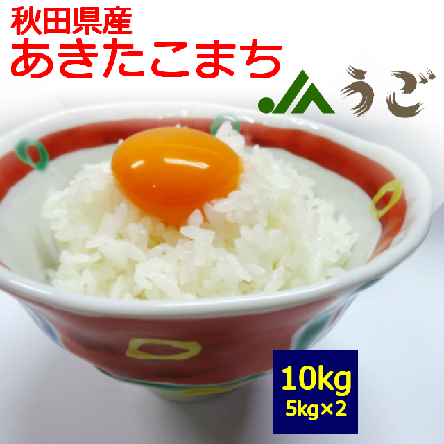 【送料無料】【白米】【令和7年産】秋田県産　あきたこまち　１０kg　 お取り寄せ　10キロ 　お米　5kg×2　JAうご　羽後