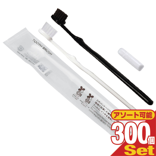 (ホテルアメニティ)(使い捨て)(個包装)業務用 日本製 使い捨てハブラシセット チューブ歯磨き粉(3g)付き ×300本セット - 国産業務用歯ブラシ! 個包装(小分け)で衛生的で携帯に便利。【DT】の通販は 8,085円