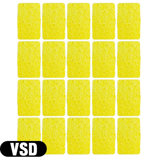 (即日発送)(ネコポス)平型スポンジ(湿性導子用) VSD(S-D) スポンジ (75×47×15mm) ×20枚セット - 優れた吸水性と優しい肌触りの、植物性セルローススポンジを使用しています。(干渉･吸引･低周波用スポンジ)(送料無料)の通販は 6,020円