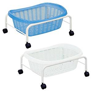 ☆(高田ベッド製作所)1段用脱衣カゴ2色(ブルー、ホワイト) - 備品の通販は