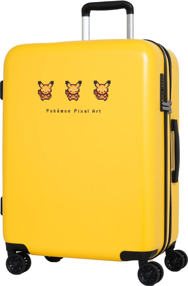 キャリーケース スーツケース ピクセルアート ポケットモンスター Mサイズ マチ拡張 軽量 59L ４輪 旅行 修学旅行 ダイヤルロック TSAロック ネームタグ ABS 旅行 pk-0881-56 キャラクターポケモン キャラクター Pixel Art_1