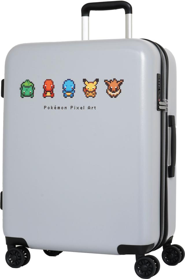 キャリーケース スーツケース ピクセルアート ポケットモンスター Mサイズ マチ拡張 軽量 59L ４輪 旅行 修学旅行 ダイヤルロック TSAロック ネームタグ ABS 旅行 pk-0881-56 キャラクターポケモン キャラクター Pixel Art_3