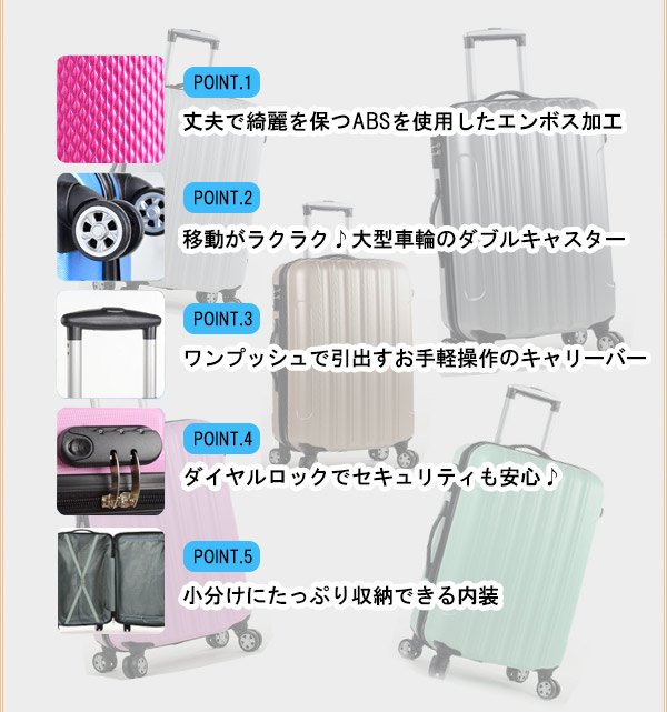 スーツケース キャリーケース メンズ レディース かわいい 修学旅行 旅行 トラベル Transporter tk24 超軽量 65L mサイズ 65リットル おしゃれ 出張 旅行バック 3泊 4泊 5泊 女の子 女子 プレゼント_3