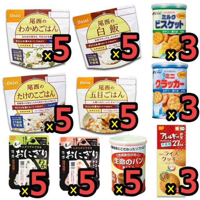 非常食 防災セット 非常食44点セット 7日分 防災 ごはん おにぎり 5年保存詰め替え用 備蓄用 防災グッズ 非常食 災害対策 地震対策 防災用品 防災セット 避難グッズ 家族 避難用品 キャンプ アウトドア わかめごはん たけのこごはん 五目ごはん 【7-10日】