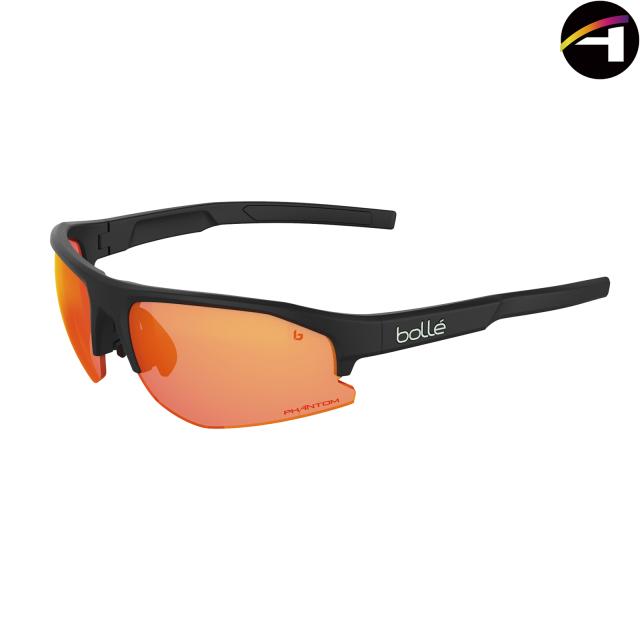 スポーツサングラス BS003010 BOLT2.0 Black Matte Phantom Brown Red